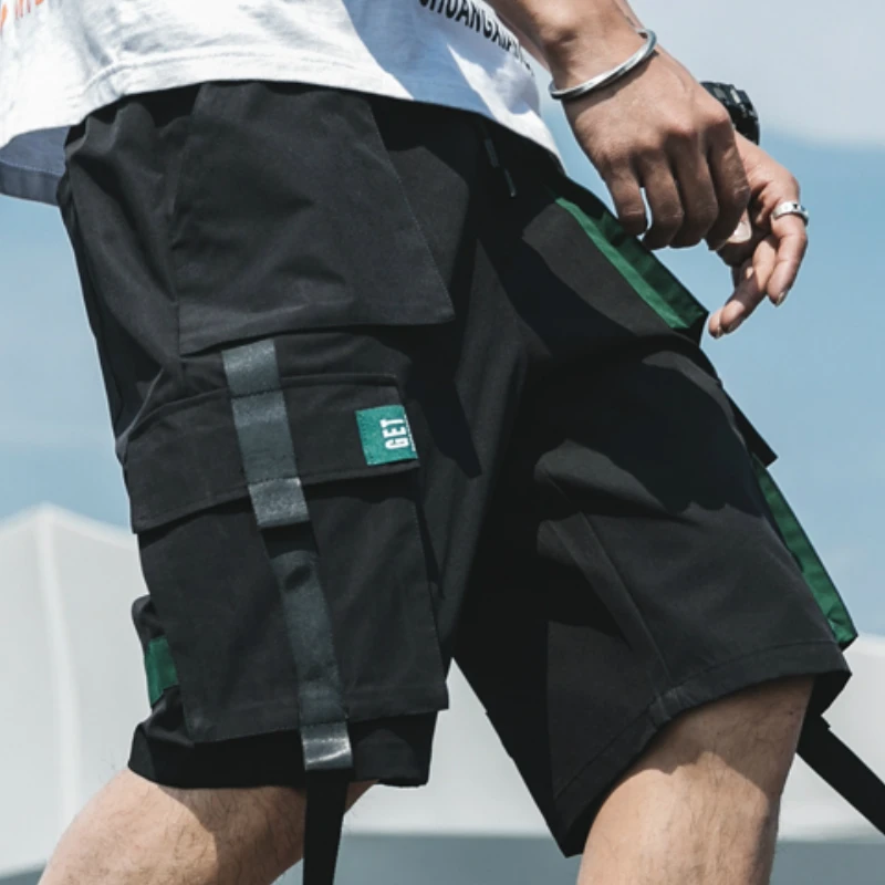 Мужские новые шорты Карго свободные хип хоп уличные шаровары спортивные