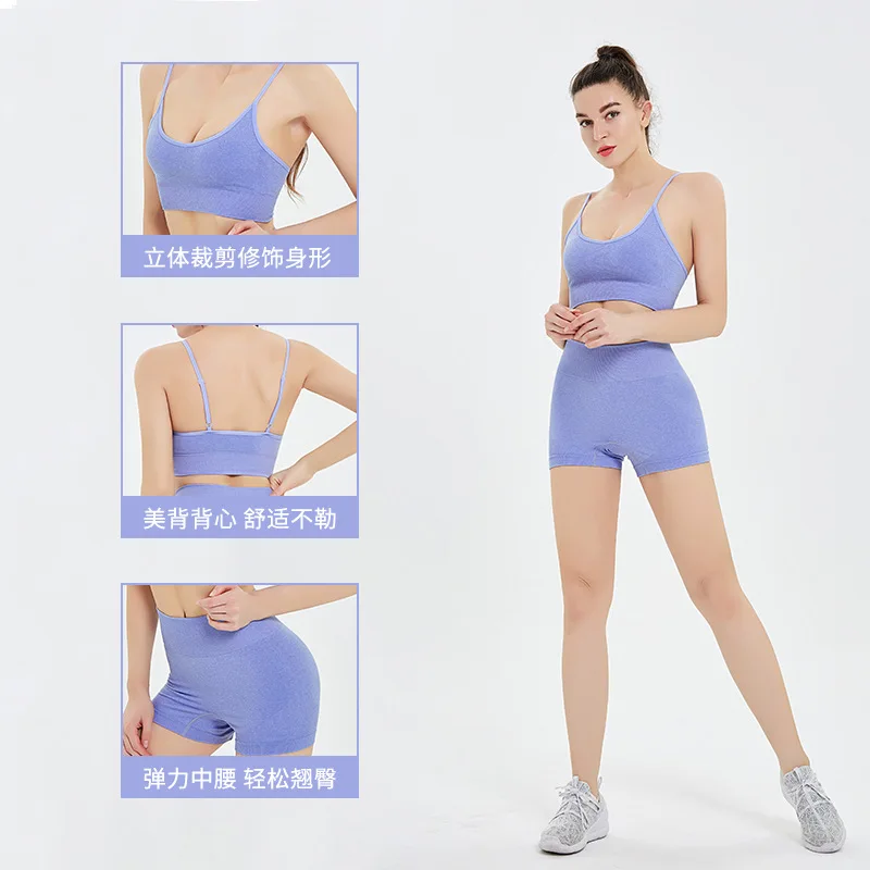 

Comfortable With Women's Sports Wicking Breathable Slimming Shaping Yoga Set Sexy Style Track Field Clothes 2 Pieces Set