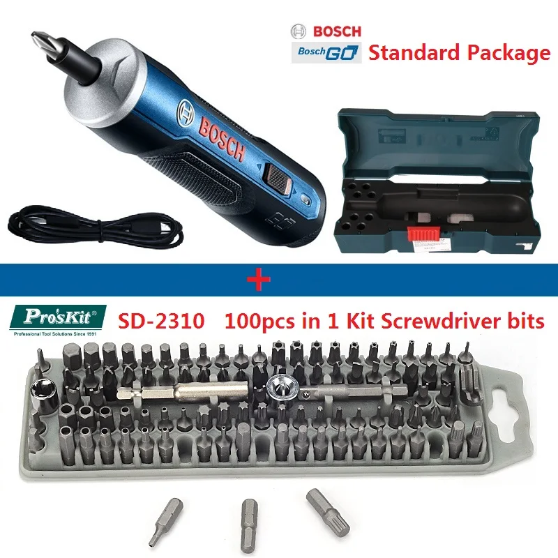 GO-SD-2310 Фирменная оригинальная электрическая Шуруповерт BOSCH GO Mini 3,6 В, литий-ионная аккумуляторная батарея, Аккумуляторная дрель с набором сверл - Цвет: GO-SD-2310