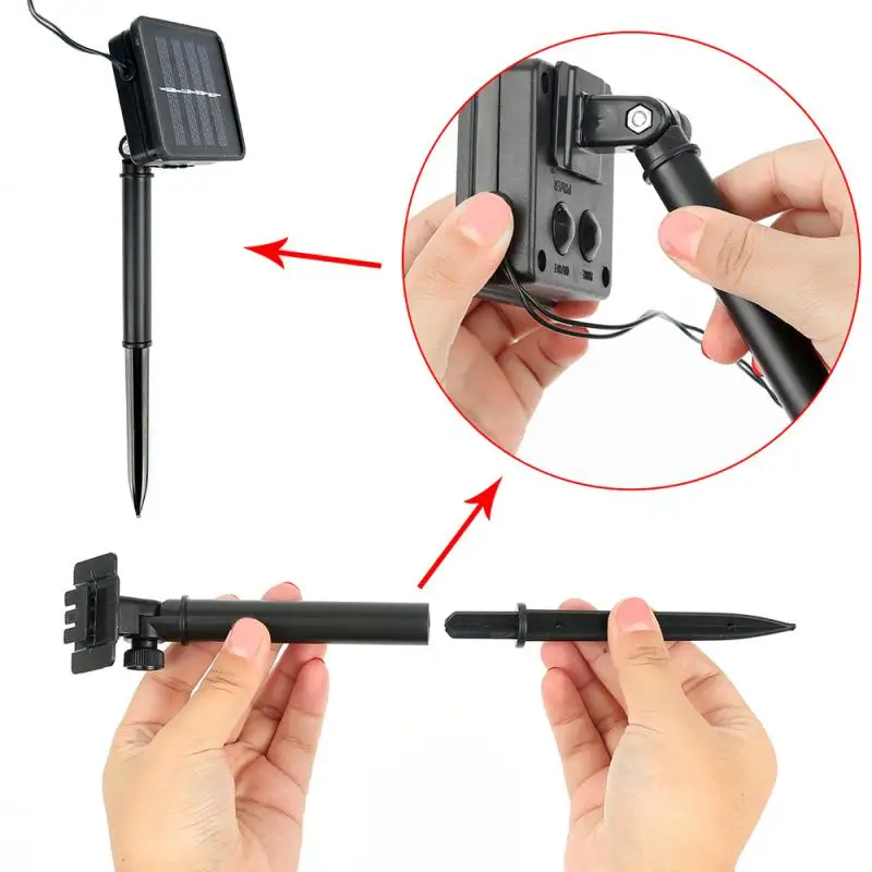 Креативная светодиодная гирлянда на солнечной батарее с 30/50 хрустальными