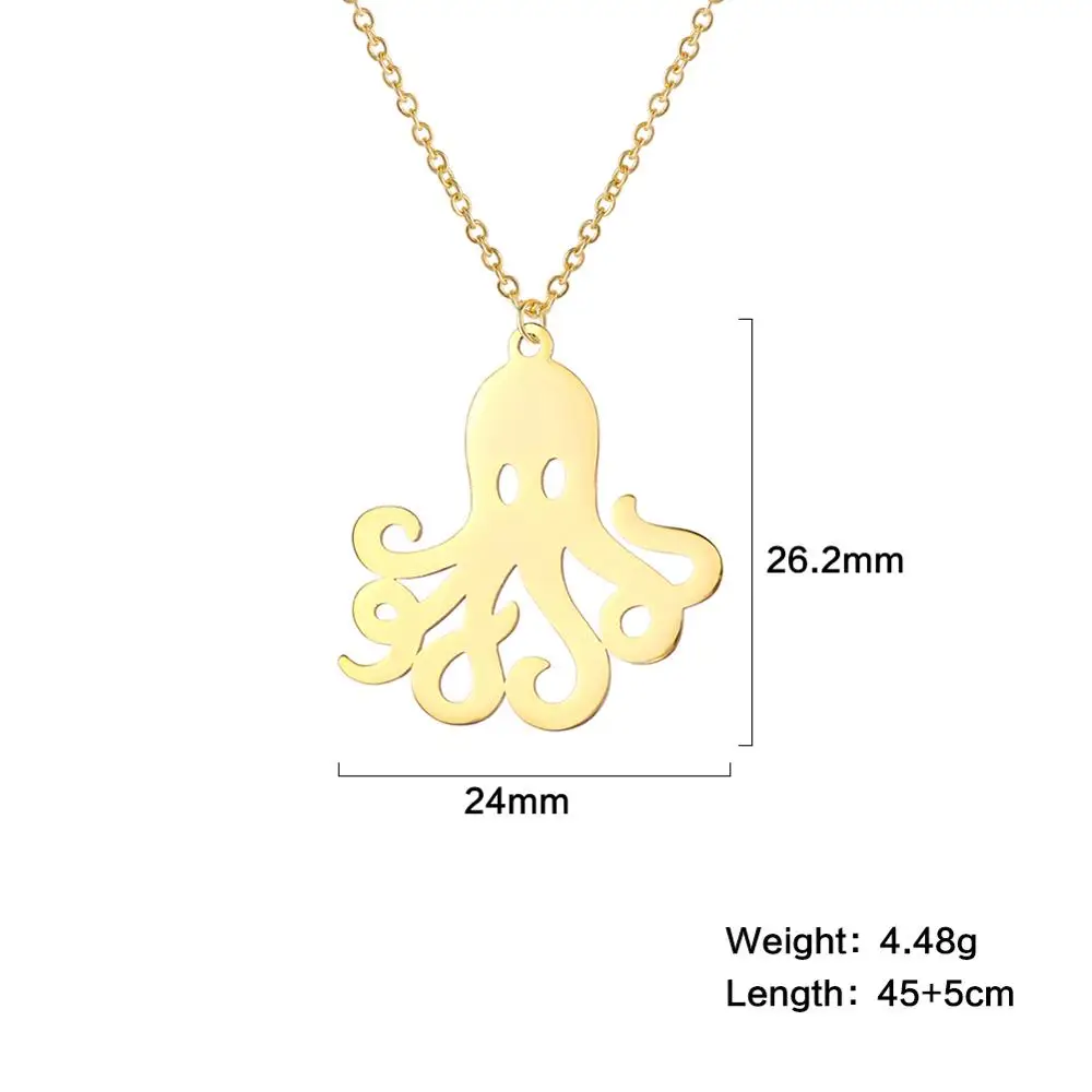 Ожерелье моя форма Осьминог животное из нержавеющей стали Милая подвеска