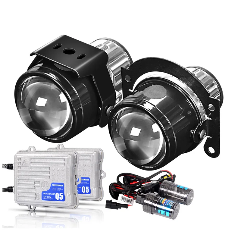 Биксеноновые противотуманные фары HID 2 5 дюйма металлическая линза проектора