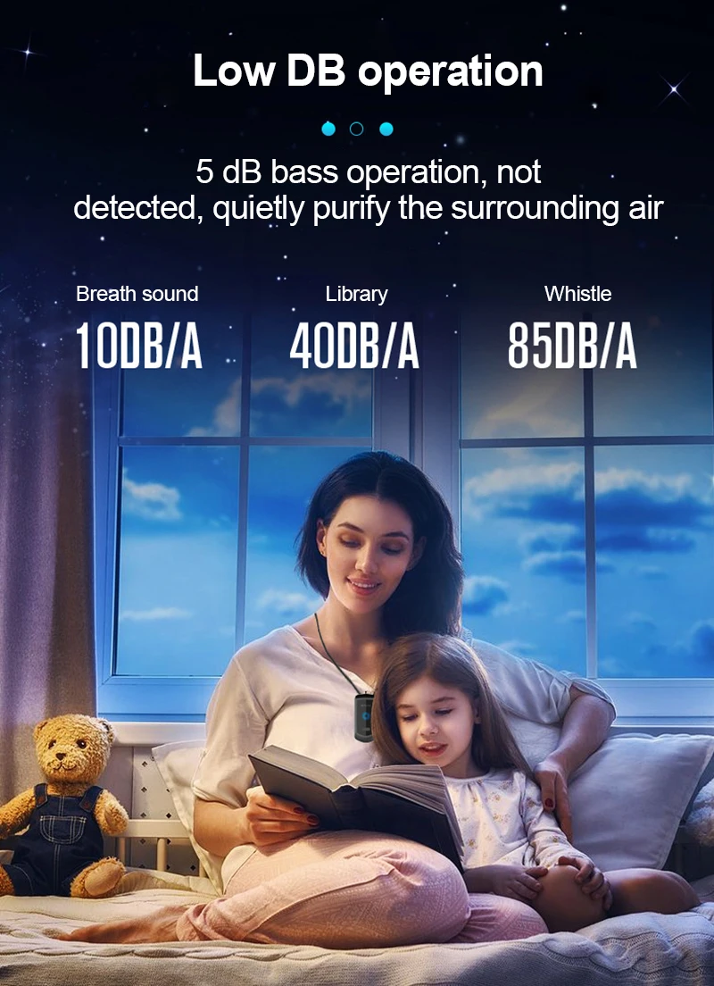 Портативный переносной USB-очиститель воздуха персональное ожерелье с