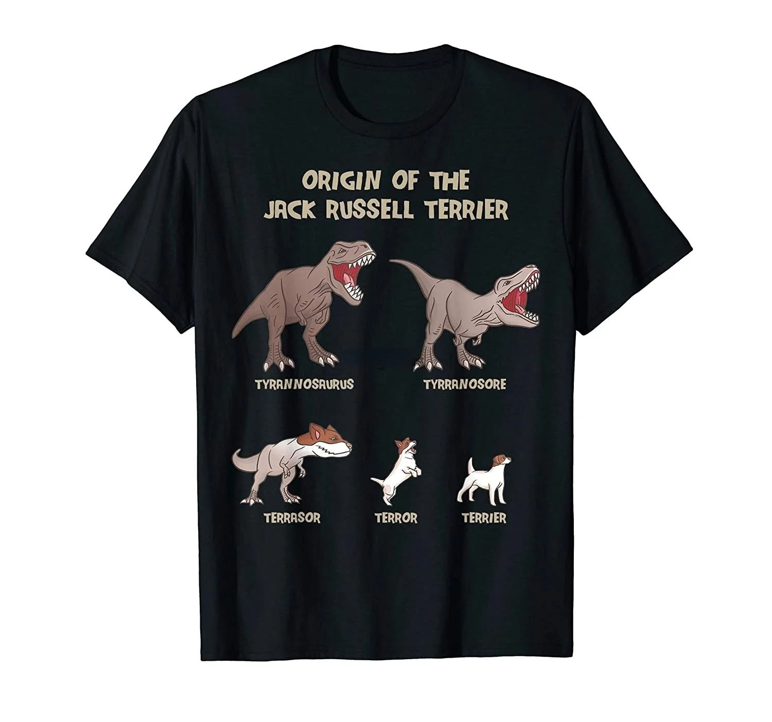 

Origin Of The Jack Russell Terrier Evolution History Meme T-Shirt