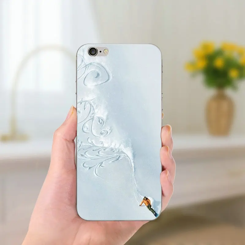 Экстрим Сноубординг чехол для телефона iPhone 8 7 6 6S Plus X 5 5S SE 5C 4 Coque Shell Funda Мягкий