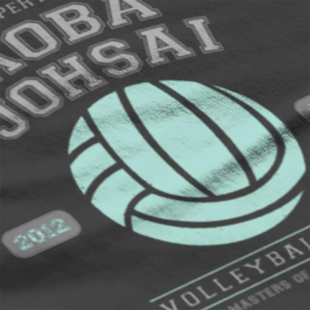 Повседневная футболка Team Aoba Johsai женская Haikyuu футболки из 100% хлопка с круглым