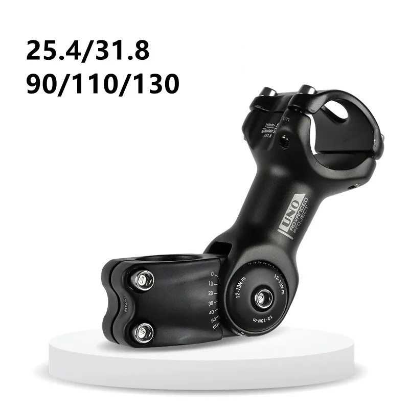 

25.4mm 31.8mm MTB Bicycle Stem ±60° Mountain Bike Handlebar Riser Stem 90 110 120 130MM T6 Aluminum Alloy Stems Cycling Parts