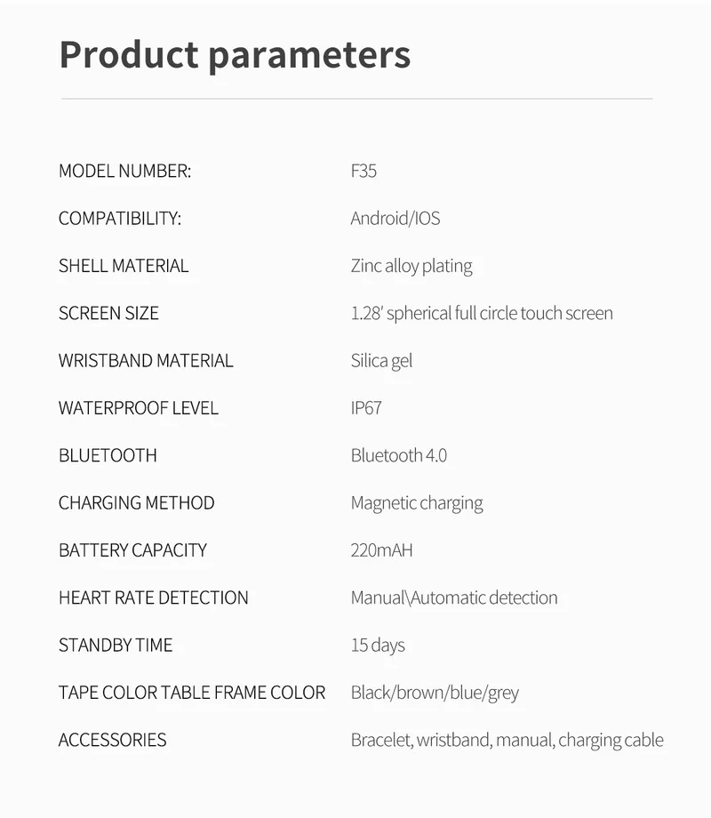 

Magnetic Contact Charging Smart Watch Blood Pressure Blood Oxygen Heart Rate Sleep Monitoring Phone Dial Music Smart Bracelet