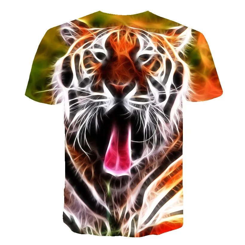 

Children's Short Sleeve Animal T-Shirt Lion 3D Print T-Shirts Boy Men Tops Children's T-Shirt Summer Clothes