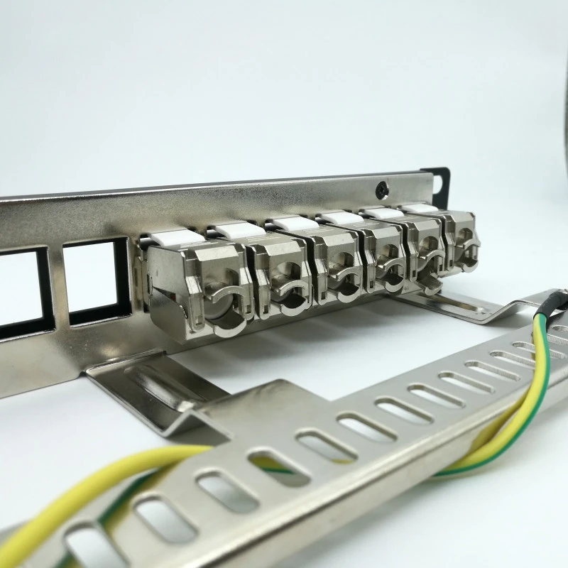 

Cat7 Patch Panel 24Port CAT7/CAT6A FTP Patch Panel Full Shielded Incl. 24X Cat7 Shielded Keystone Adapter 1U 19 Inch