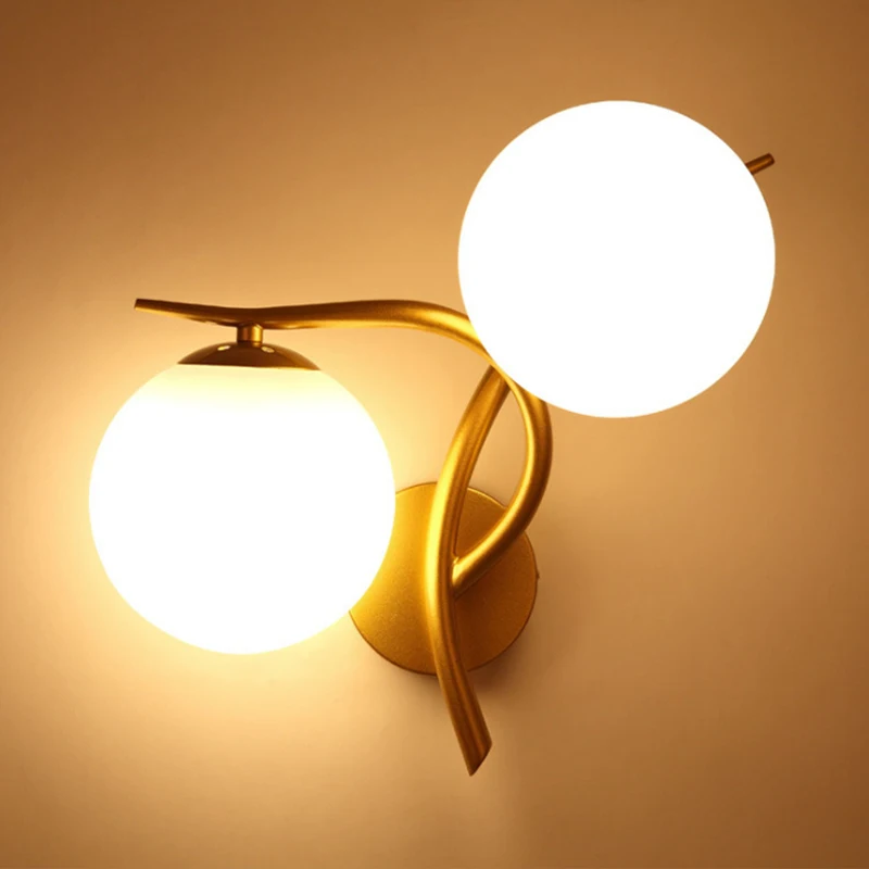 Настенные светильники для помещений стеклянный шар светодиодный настенный