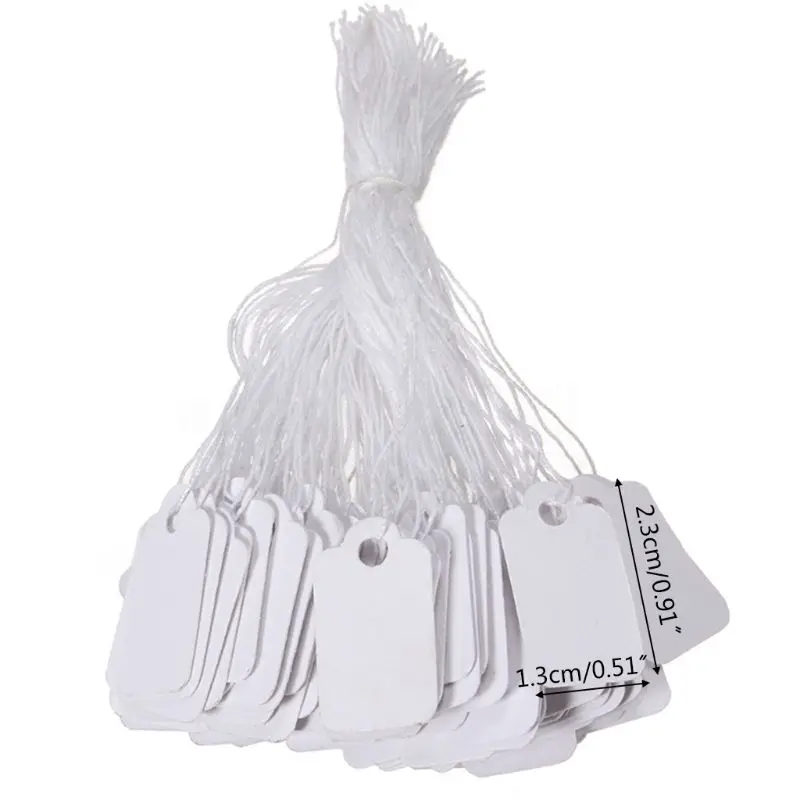 

500 Pcs Price Label Tags String Jewelry Clothing Display Merchandise Price Tags