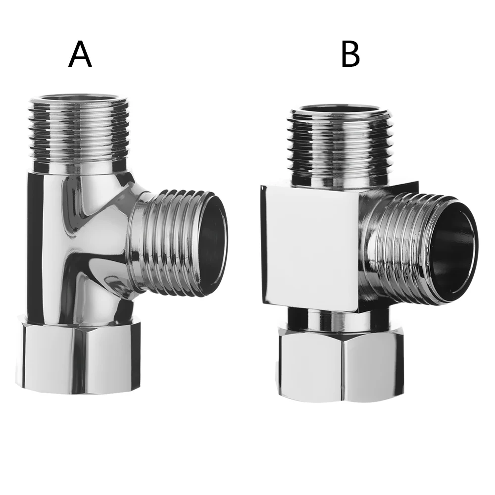 Отводной кронштейн для душа 3-ходовой латунный хромированный отводящий