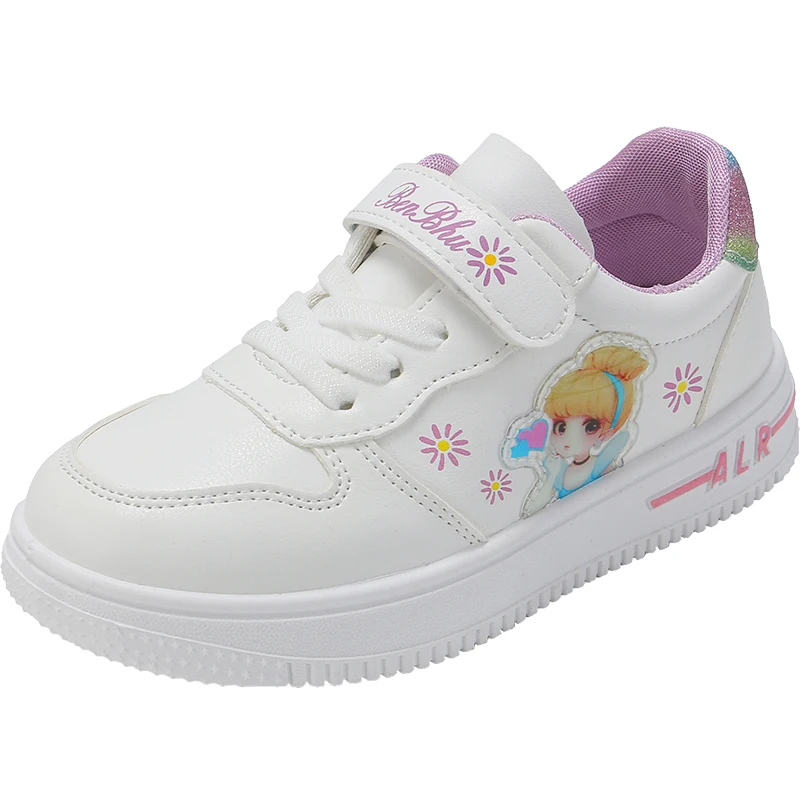 

Girls Shoes For Kids Sneakers Children Casual Shoes Girls Sneakers Leather School Footwear Hook&Loop tenis infantil menina 2021