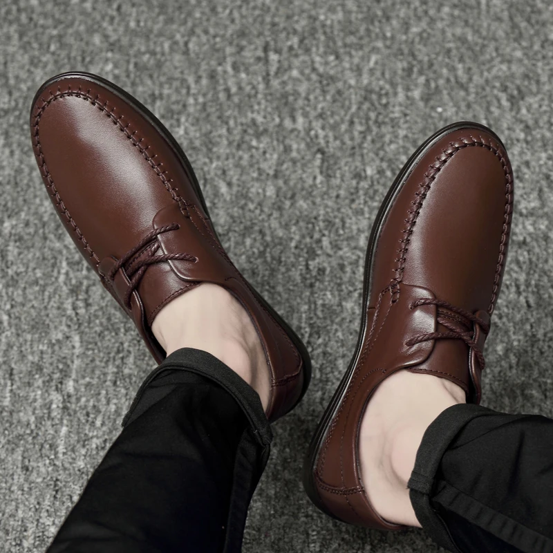 

Zapatos Casuales Para Hombre Men Black Casual Shoes Leisure Sports Men's Leather Flat Mens