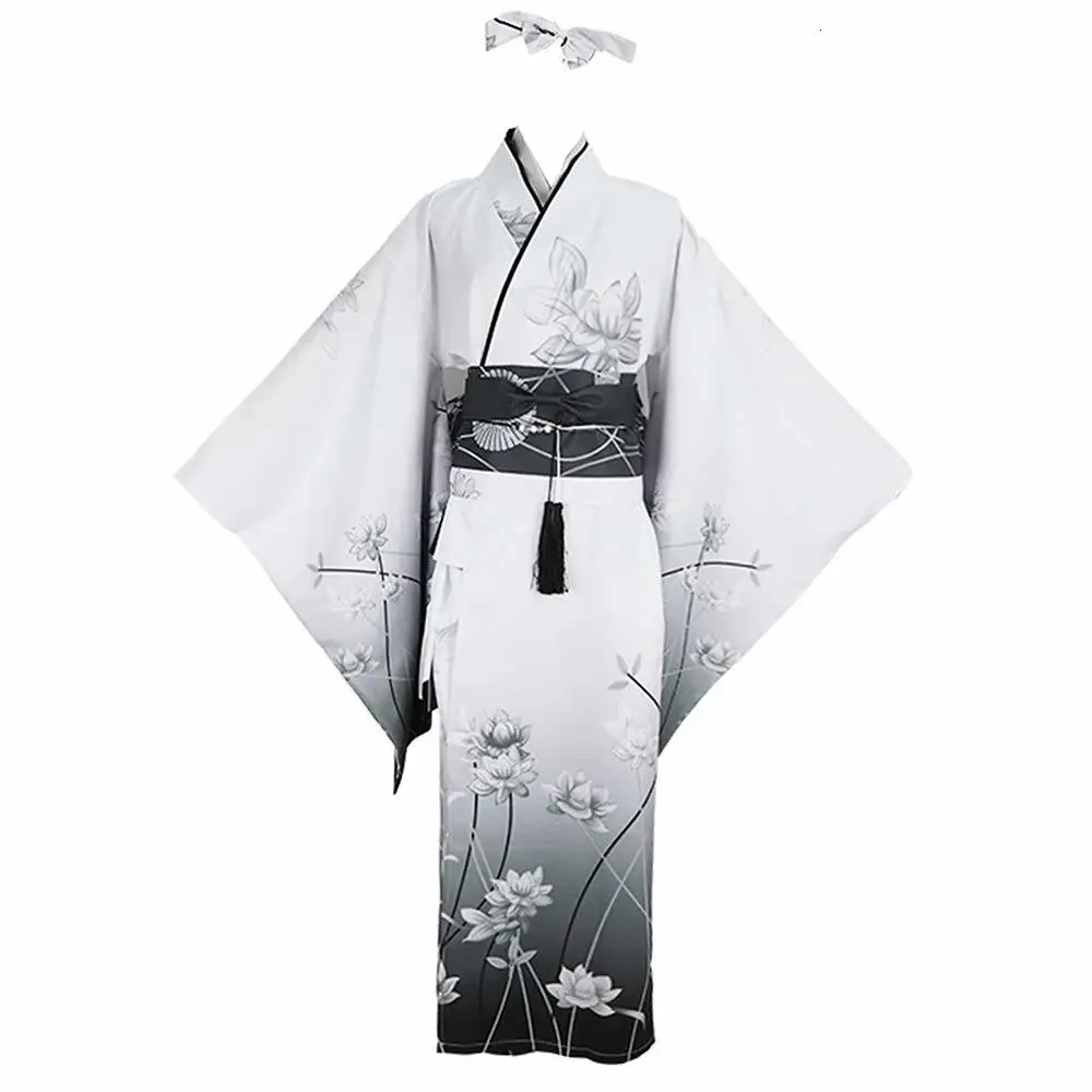 Женское традиционное японское кимоно косплей аниме Лолита костюм платье