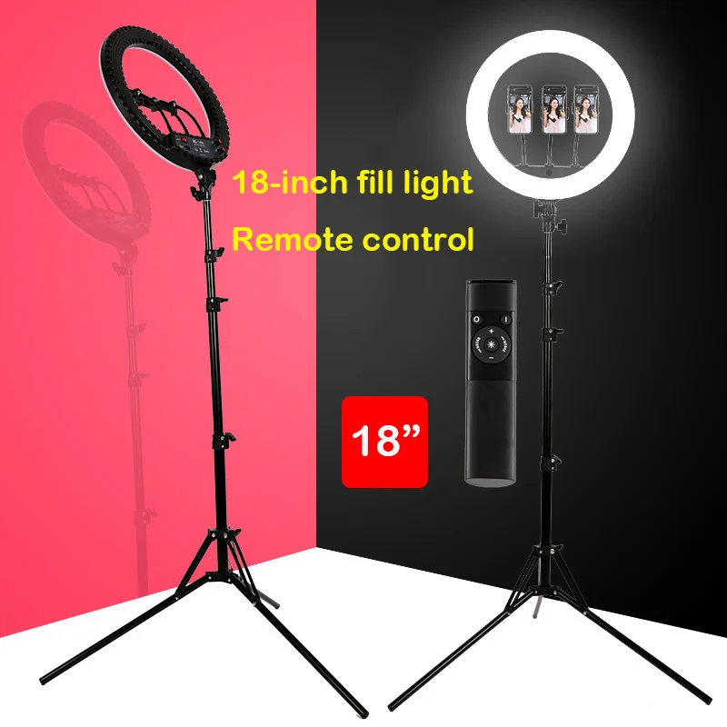 3 держателя для телефона 18 дюймов светильник фотостудии светодиодный кольцевой