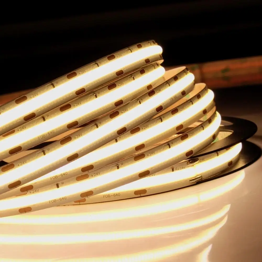 Красочные COB светодиодный лента LED светильник 12V/24V DC не обладает