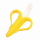 Детский безопасный Прорезыватель для зубов, силиконовое кольцо для прорезывания зубов в форме банана, зубная щетка для ухода за зубами, подарок для младенцев L0235
