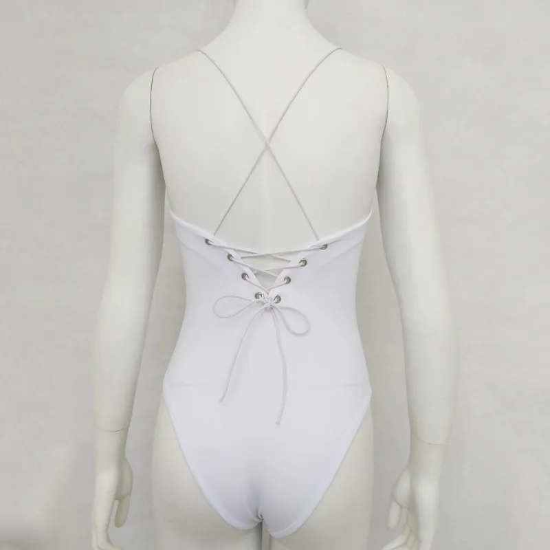 

New deep V open back corns strap Jumpsuit versatile sexy top women's wear