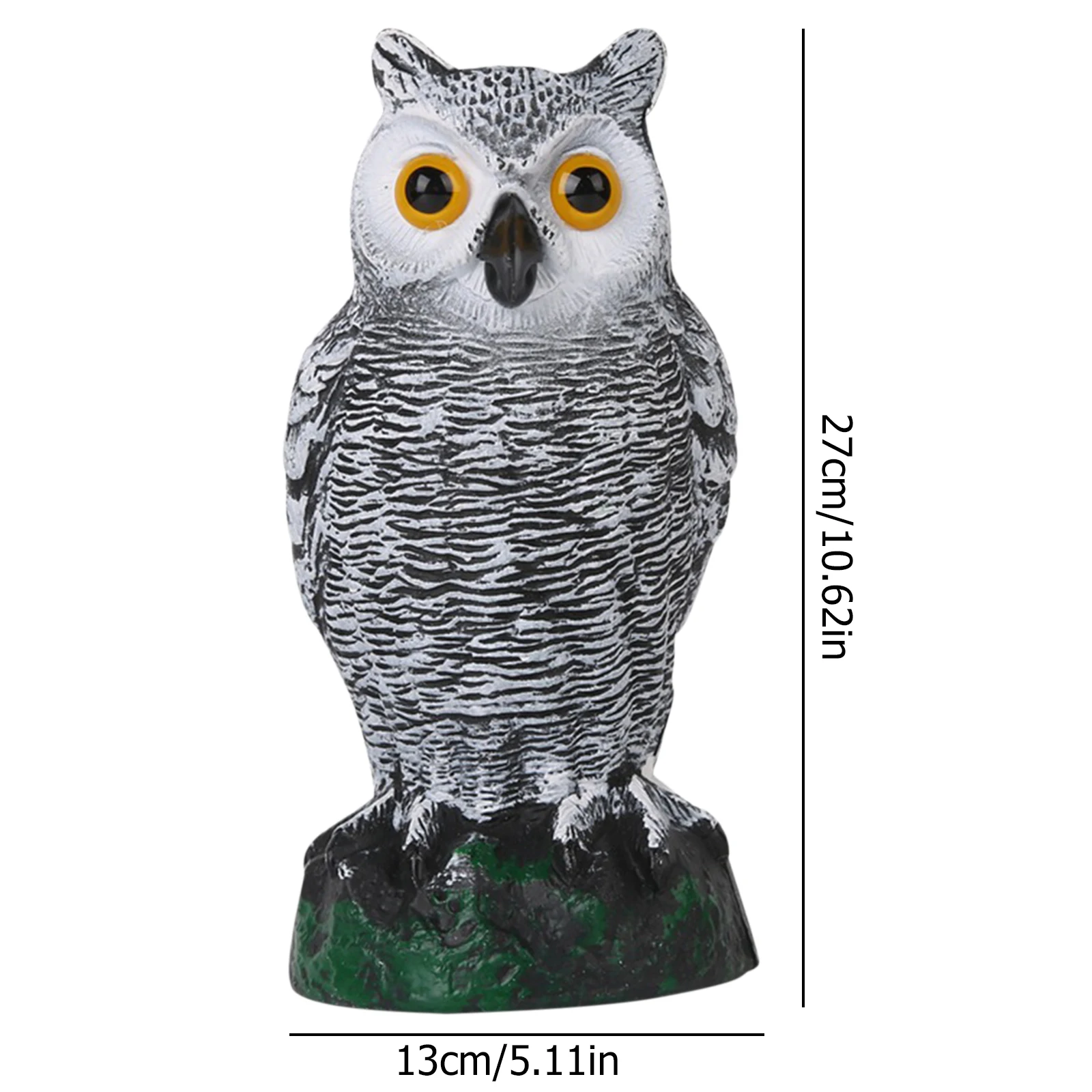 

Outdoor Decor Owl Bird Repeller Fake Owl Statue Scarecrow Owl Figure Bird Repellent Decoy Yard Protector Outdoor Owl Statue