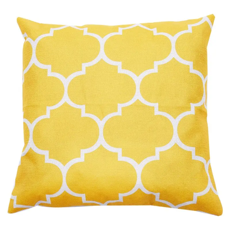 Коллекция 4 вида конструкций льняных геометрических чехлов для подушек 18 дюймов |