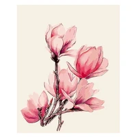 gatyztory painting by numbers magnolia diy acrylic paint number painting for home decor on canvas painting for wall art 40x50cm