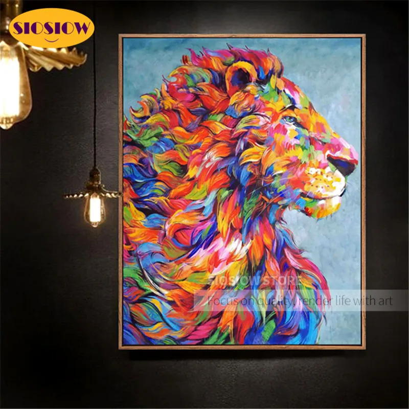 Набор для алмазной вышивки 5D сделай сам картина с животными квадратная Круглая