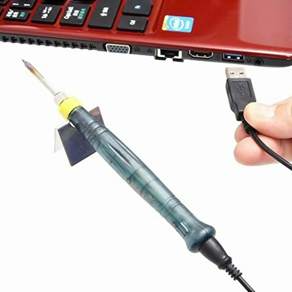 

Portable USB Powered Mini 5V 8W Electric Soldering Iron With LED Indicator Tool Home Student Mobile Phone Repair Soldering Iron