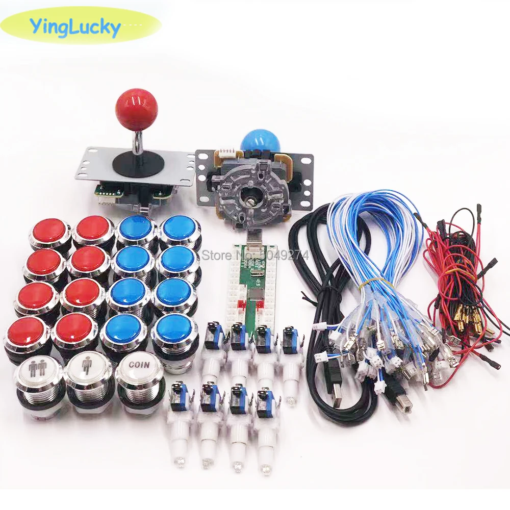 Нулевая задержка игровой Шкаф DIY комплект для 12 кнопочный джойстик sanwa 1 и 2 плеера