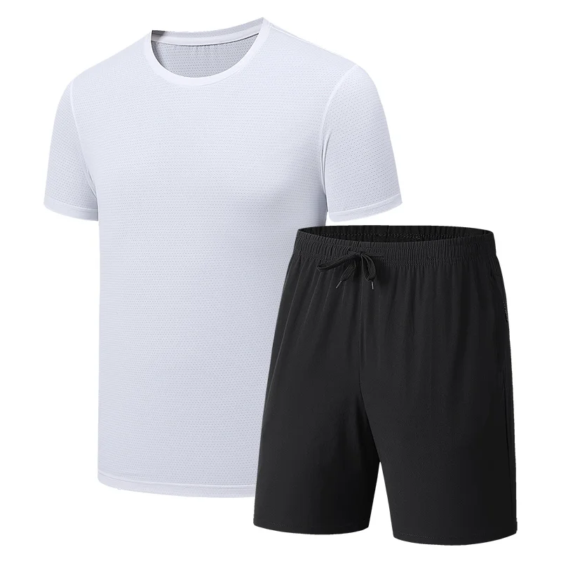 

Men Summer Sport Suit Casual Sets Fitness Suit Short-Sleeve Comfortable Tracksuit Male Quick Dry Sportswear Clothing Asian Size