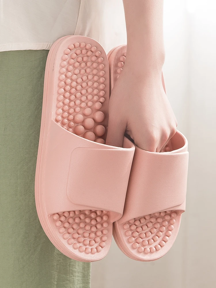 Массажные тапочки для женщин летняя обувь акупунктурной терапии ног домашняя с