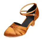 Туфли USHINE женские атласные на каблуке 7 см5 см, Обувь для бальных танцев, танго, латиноамериканских танцев, сальса