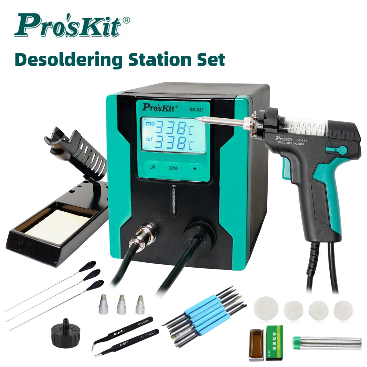 Pro'sKit SS 331H ЖК дисплей цифровой электрический Оловоотсос анти статические
