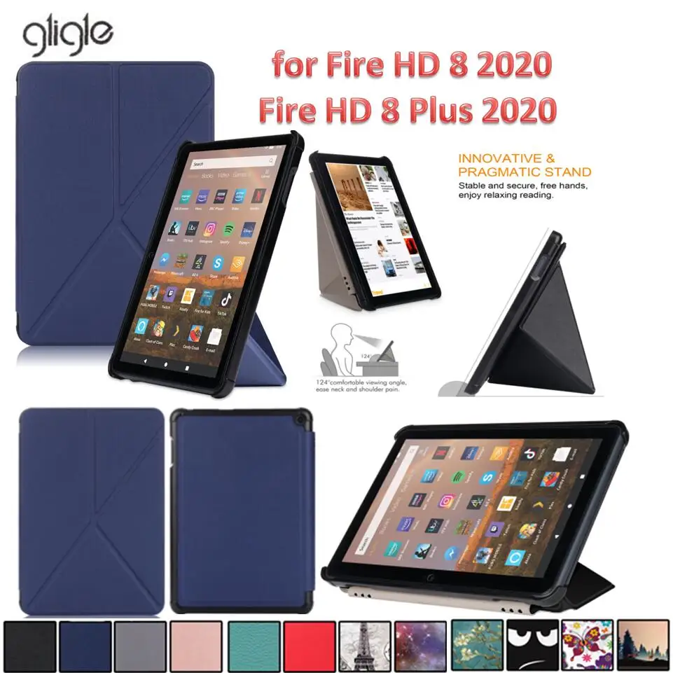 Кожаный чехол подставка GLIGLE Transformer для Fire HD 8 2020|Чехлы планшетов и электронных