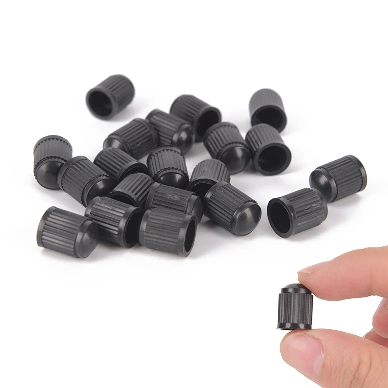 

Plastic Black Dust Valve Caps Bike Car Wheel Tyre Air Valve Stem Caps Motorcycle Tyre Air Valve Caps Accessories 20Pcs