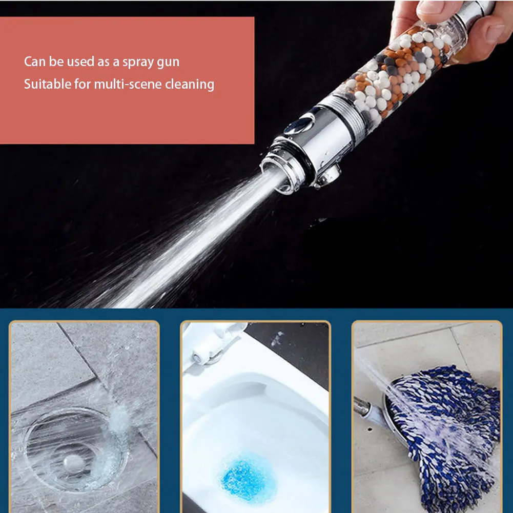 

Bathroom 3-Function SPA Anion Shower Head Ionic Stone Stream High Pressure Head Water Saving Handheld Filtration Shower 2021 Hot