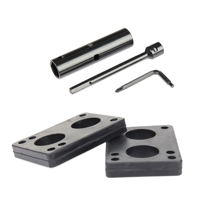 

Skateboard Riser Pads 12mm Skateboard Rubber Gasket Longboard Risers with Skateboard Tool Set