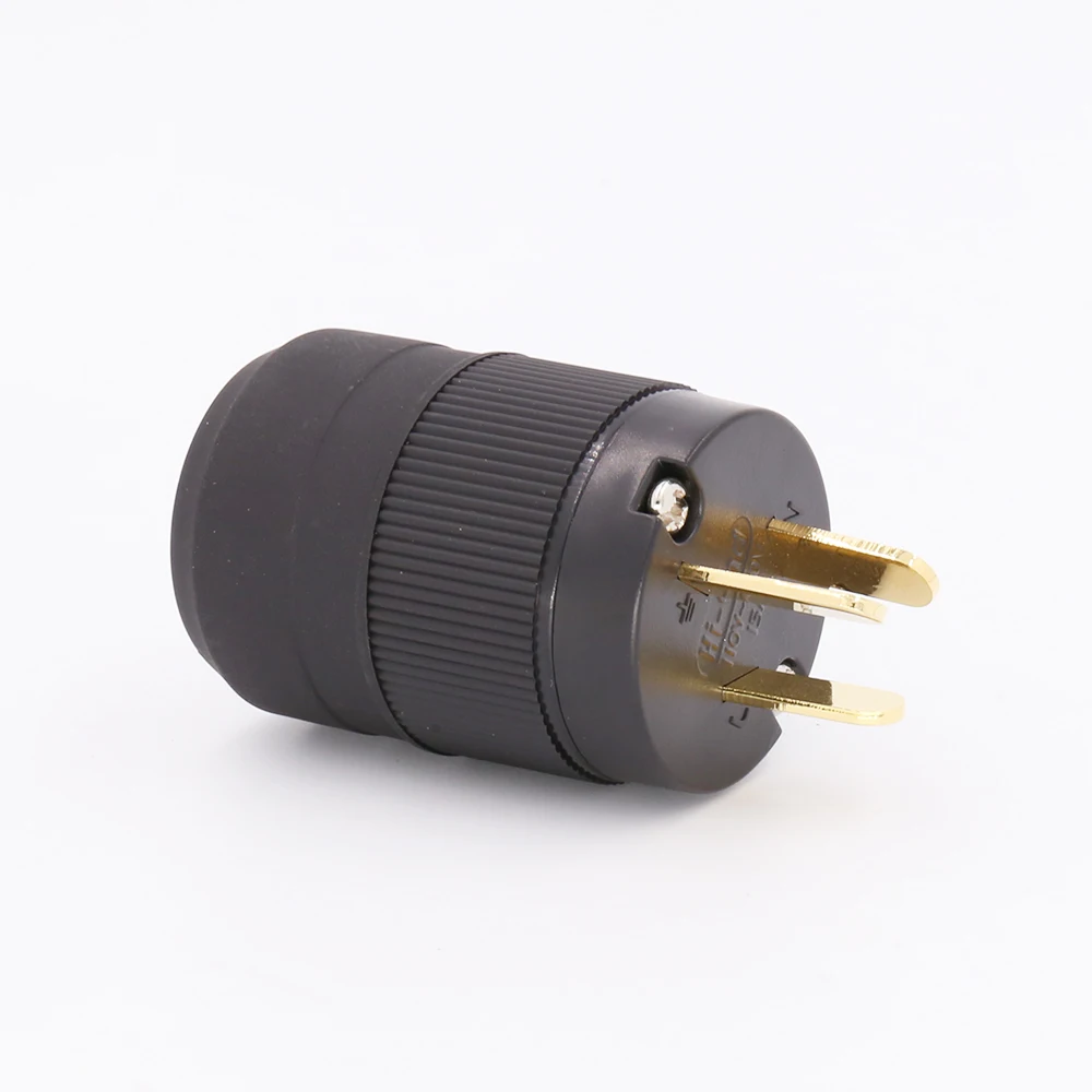 

HI Fi Gold plated AU NZ CN HIFI POWER CONNECTOR Hi-End Rhodium Plated AU Mains Power Plug Male Copper Connector Cable Cord 3 Pin