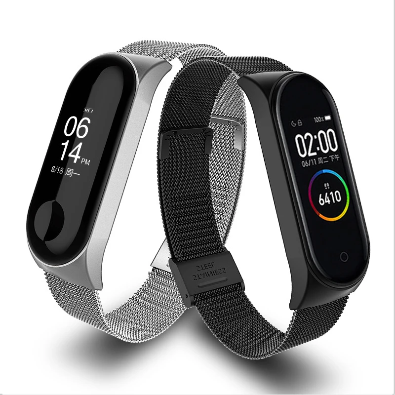 

Mi Band 4 3 Wrist Strap Metal Screwless Stainless Steel Strap For Xiaomi Mi Band 4 Bracelet Miband 4 Wristbands correa Miband4
