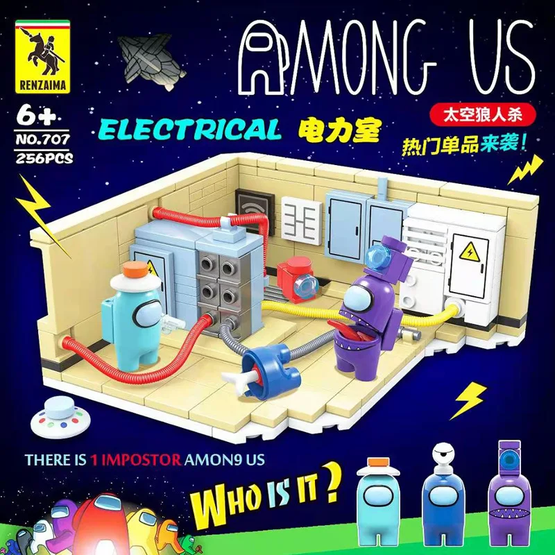 

256/437/661Pcs Amongus Space Alien Figures Game Model Building Blocks Kit Bricks Classic Kids Toy For Children Christmas Gift