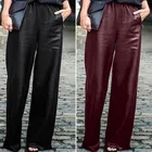 Женские длинные брюки из искусственной кожи, с эластичной талией, черного цвета, большого размера, ZANZEA, 2021