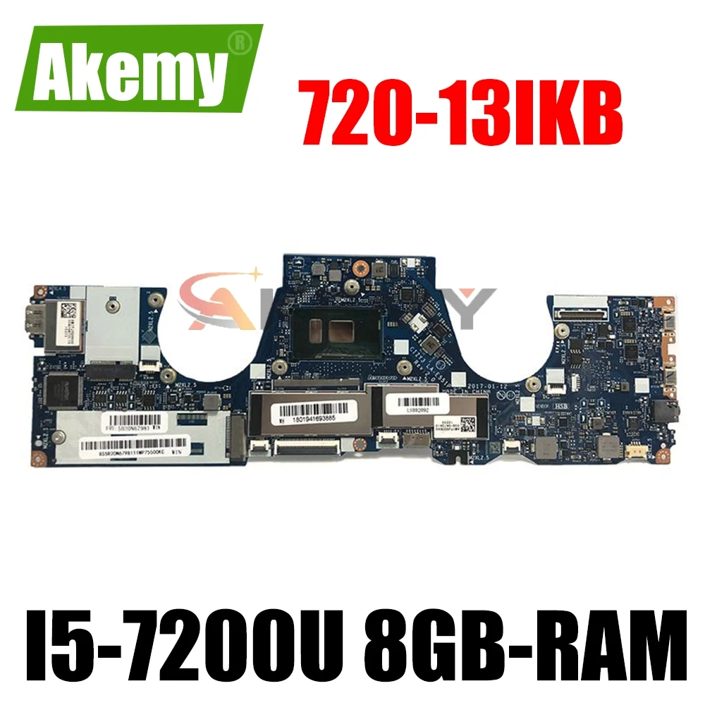 

LA-E551P материнская плата для ноутбука Lenovo YOGA 720-13IKB оригинальная материнская плата с процессором I5-7200U 8GB-RAM 100% полностью протестирована