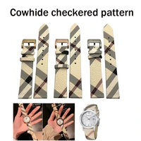 cowhide watch strap bracelet 16 18 20 mm men women waterproof breathable watchbands watches clock accessories