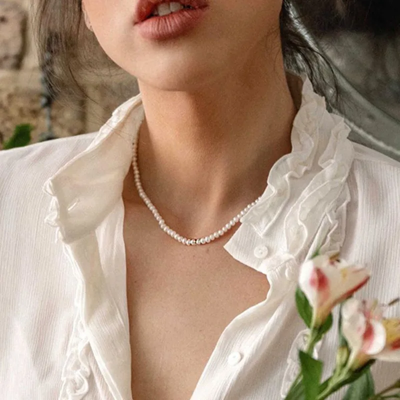 

LETAPI Fashion Vintage Pearl Party Necklace for Women Elegant Chain Retro Accessories All Match Streetstyle Jewelry