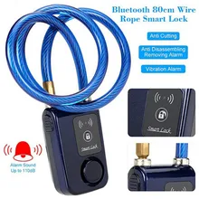 Cycling Intelligent Phone APP Control Smart Alarm Bluetooth Lock Waterproof 110dB Alarm Bicycle Lock Outdoor Anti Theft Lock Hot