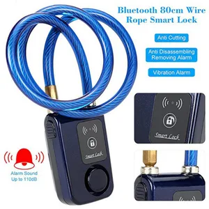 cycling intelligent phone app control smart alarm bluetooth lock waterproof 110db alarm bicycle lock outdoor anti theft lock hot free global shipping