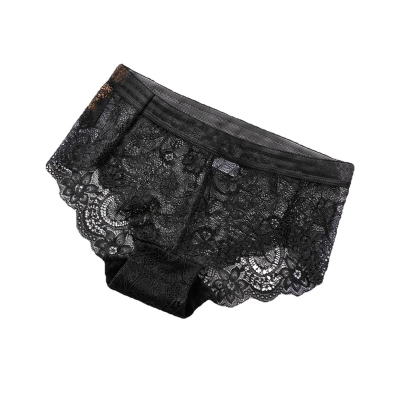 

2020 New Hollow-out Breathable European and American Hot Selling Sexy Comfortable Ladies Full Lace Underwear Briefs