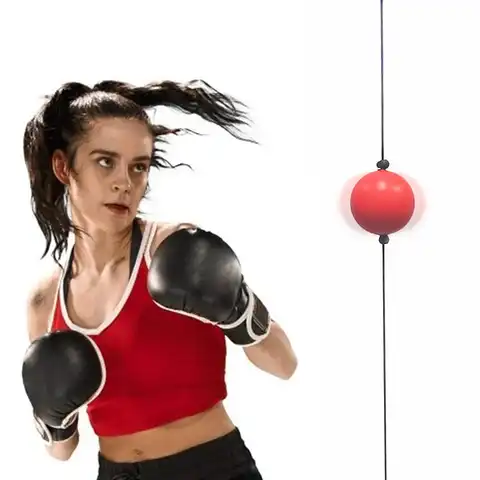 бокс спорт груша боксерская груша манекен Регулируемый по высоте боксерский рефлекторный мяч, тренировочный мяч с двойным концом, трениров...