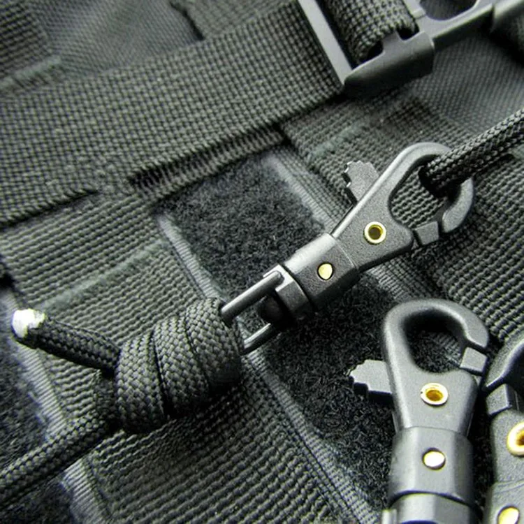 

5Pcs/Set Survival Carabiner Rotatable Buckle Quickdraw Rope Plastic Lightweight Chain Chain Hook Quick Tool Umbrella Key